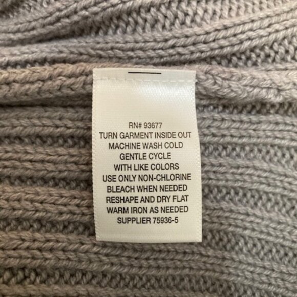 Liz Claiborne XXL Ribbed Sweater V-Neck Lace up Pullover - Picture 7 of 7